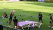 Neymar and Coutinho vs Gabriel Jesus And Dani Alves At Foot Tennis!