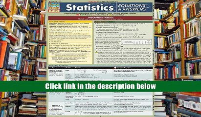 PDF [Download]  Statistics Equations   Answers (Quickstudy: Academic)  For Free