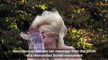 Femen's Marilyn Monroe sings Happy Birthday to Putin