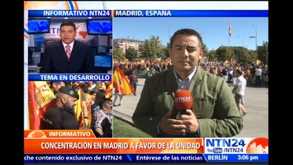 Miles de españoles se concentran en Madrid para exigir unidad y diálogo frente a la crisis catalana