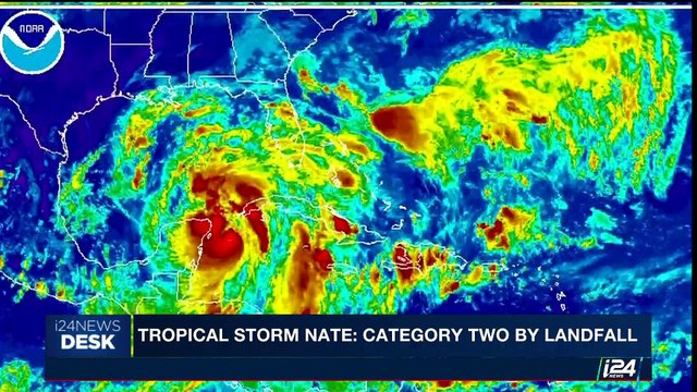 i24NEWS DESK | Tropical Storm Nate: category two by landfall | Saturday, October 7th 2017