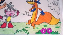 Dora The Explorer Coloring Pages! Swiper No Swiping! Coloring Book For Kids!