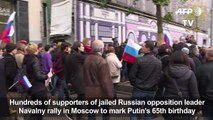 Russian opposition rally on Putin's birthday