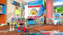 TRAINS FOR CHILDREN VIDEO: PowerTrains 48627 Crane City Train & Truck Toys Loader Woods