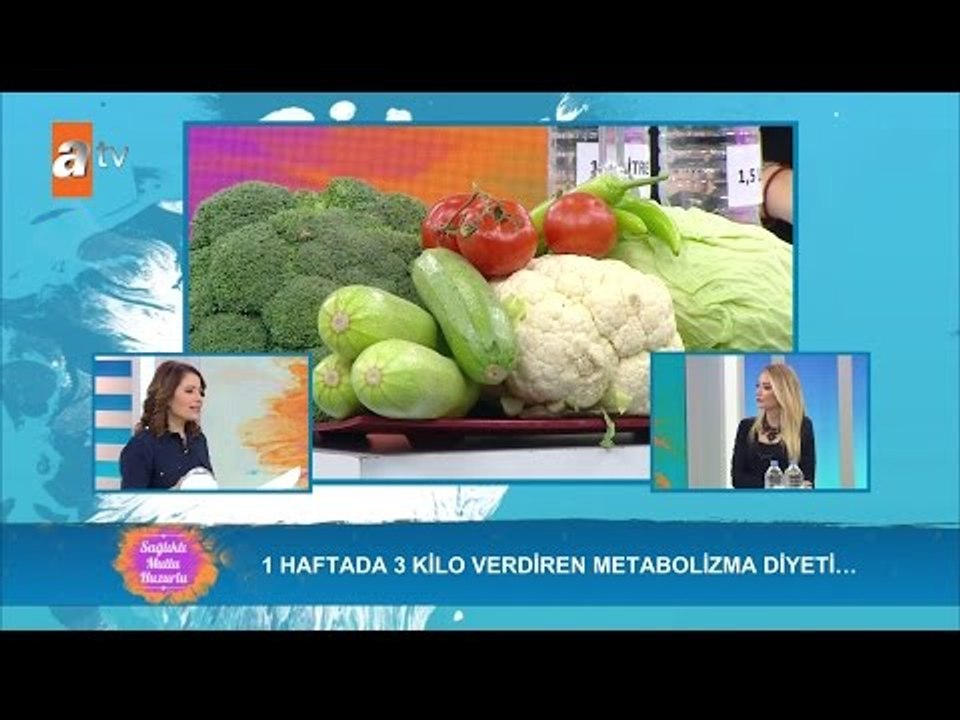 1 haftada 3 kilo verdiren metabolizma diyeti - Sağlıklı Mutlu Huzurlu 49. Bölüm - atv