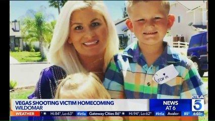 Mother Left Blind by Las Vegas Shooting Injury Returns Home to `Hero`s Welcome`