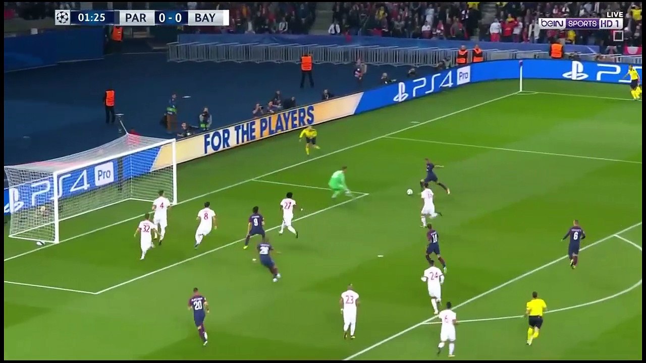 Ligue des Champions - Premier but du psg VS Bayern Munchen 27 09 2017