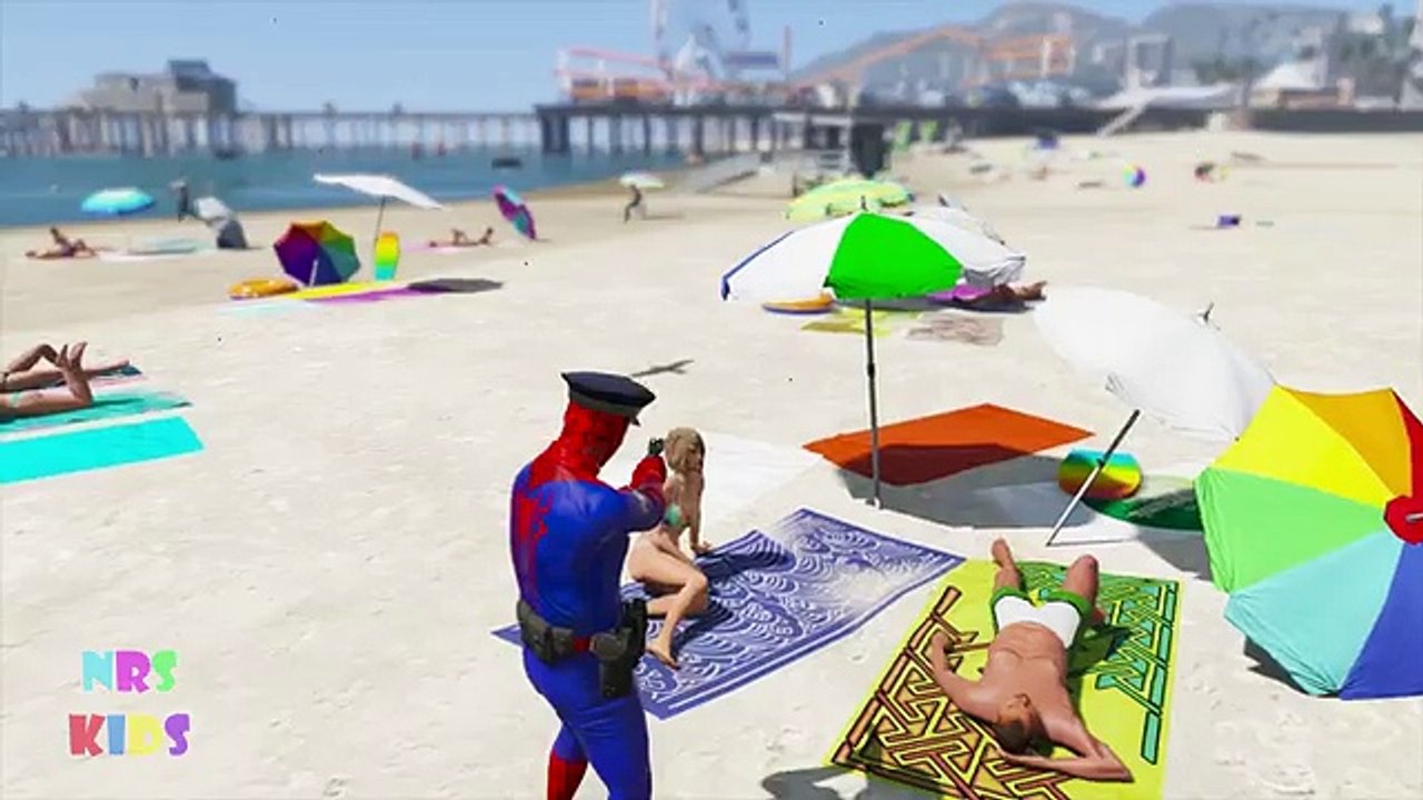 Policeman Spiderman Colors & PickupTruck & Lightning Mcqueen Cars w/ Nursery Rhymes Songs