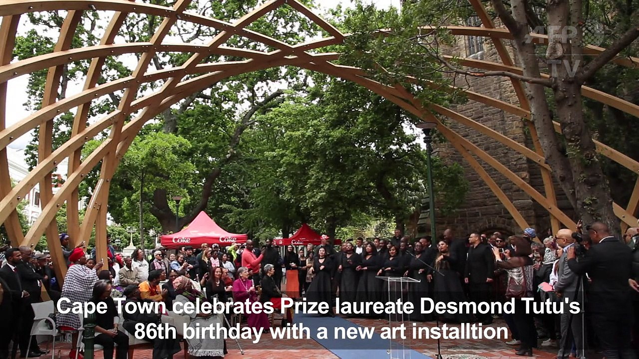 S.Africa's Tutu celebrates 86th birthday in Cape Town