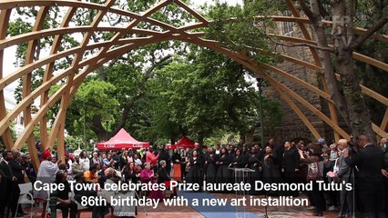 S.Africa's Tutu celebrates 86th birthday in Cape Town