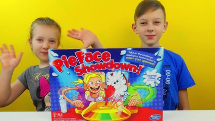 ЧЕЛЛЕНДЖ ИГРА ТОРТ В ЛИЦО! ПОЛУЧИ ОПЛЕУХУ СЛИВКАМИ В НОС! ДВОЙНАЯ УСТАНОВКА!