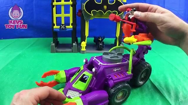 Batman Imaginext Streets of Gotham The Joker Harley Quinn Battle Vehicle With Cyborg Toy Story Video