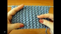 Knitting Stitch Patterns. Tutorial. Cobweb rib. Резинка с косыми петлями