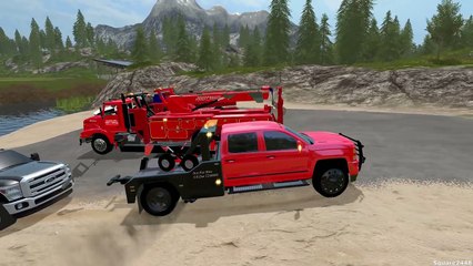 Farming Simulator 17 - Heavy Rescue - Truck & Boat Under Water At Boat Ramp