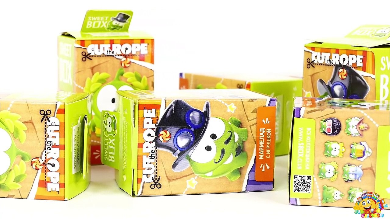 TRAINS FOR CHILDREN VIDEO: Thomas Train Unboxing Sweet Box Om Nom Cut the Rope Collection Toys