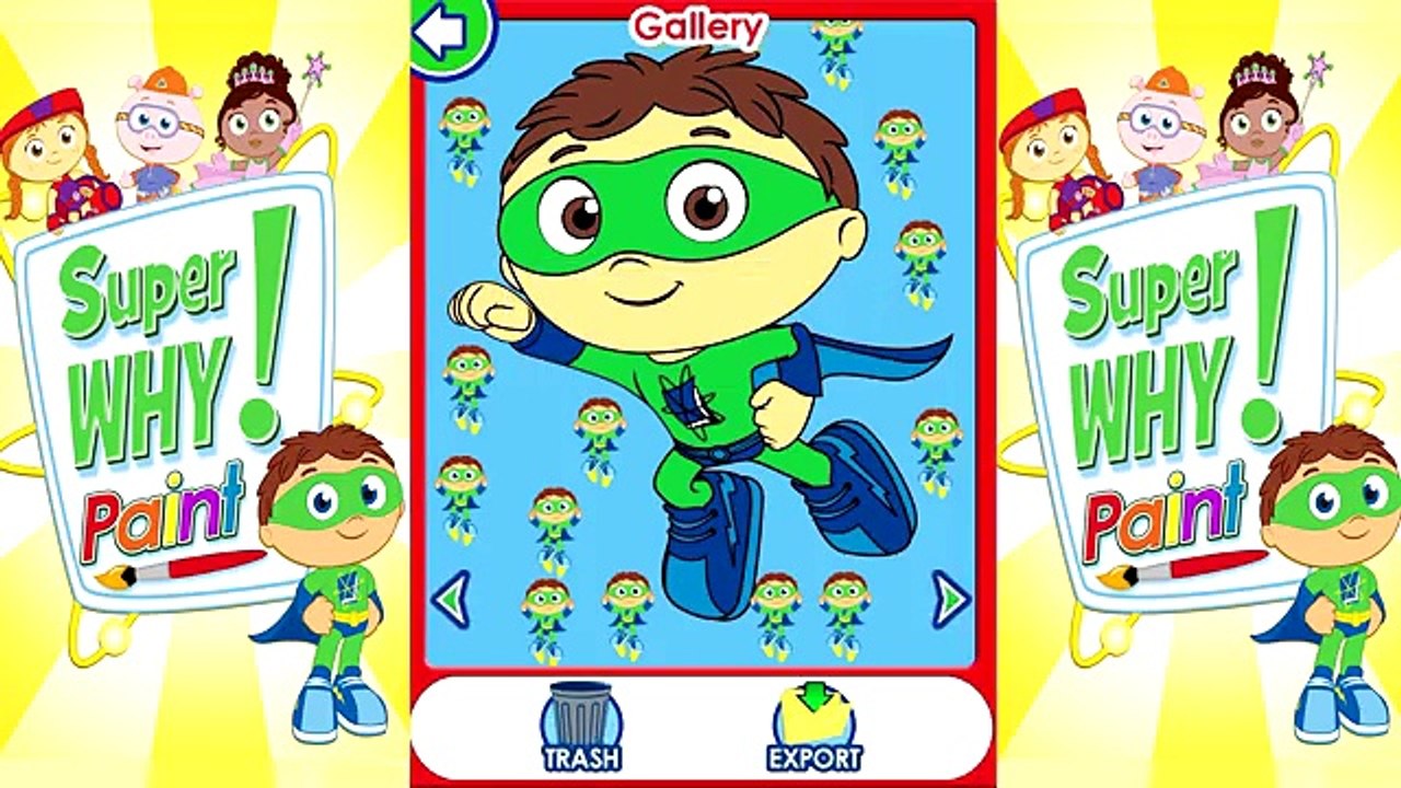 Super Why Paint Childrens Color/Painting Games Super Why Coloring