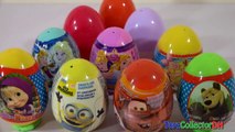 Surprise Eggs Opening Masha and The Bear Frozen Minions Disney Princess Winnie Pooh Play-Doh Eggs