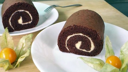 Chocolate Swiss Roll (巧克力瑞士蛋糕卷) **