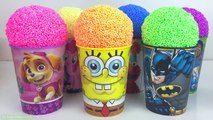 Learn Colors Play Foam Surprise Toys Spongebob SquarePants PAW Patrol Batman Elmo My Little Ponys