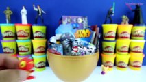 GIANT R2-D2 Surprise Egg Play Doh - Star Wars Toys Transformers Minecraft WWE Marvel
