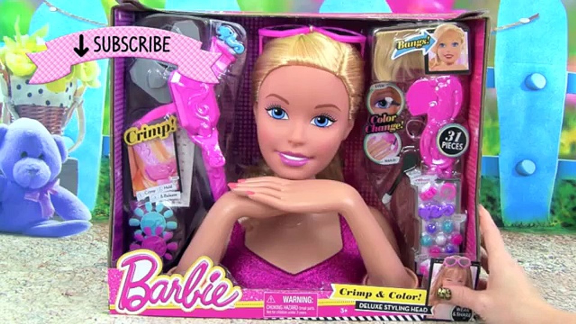 barbie makeover head