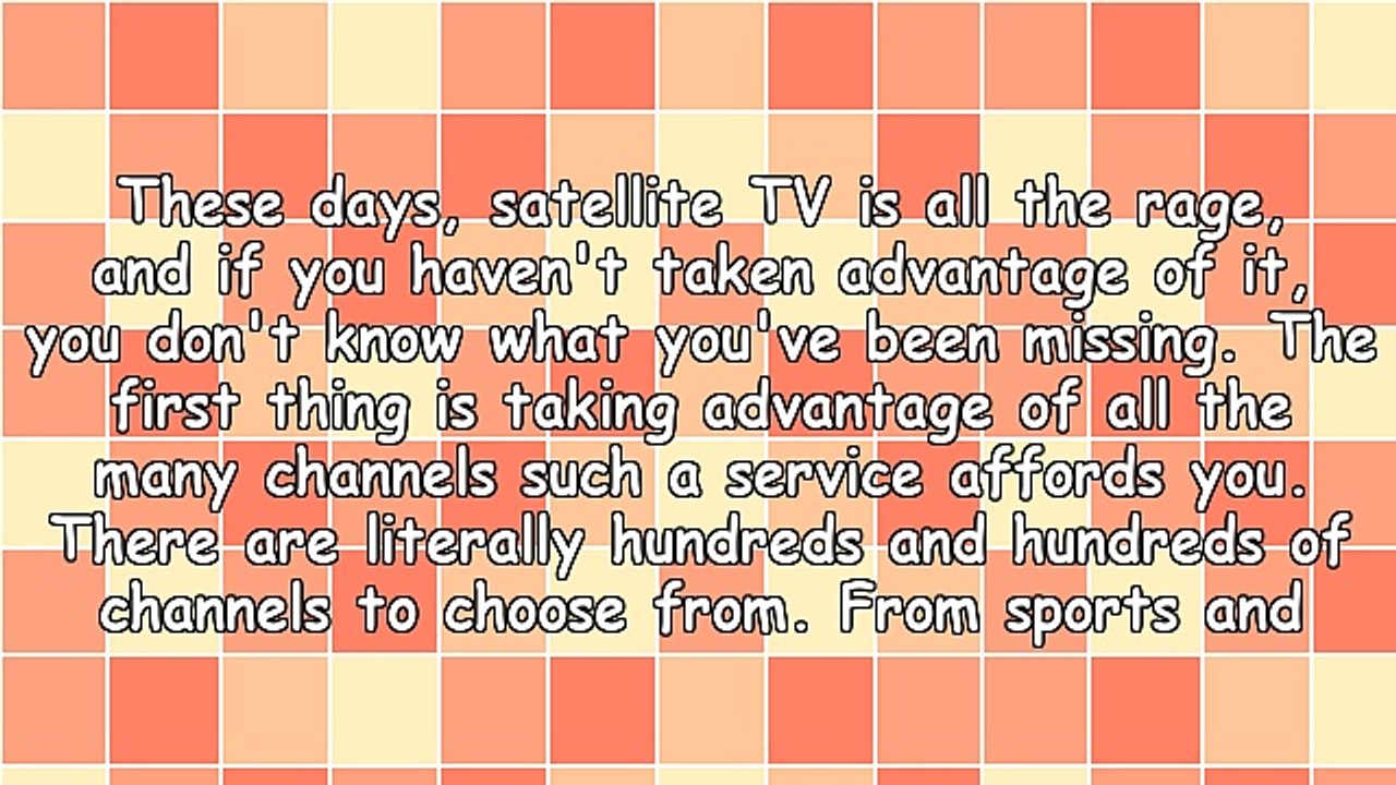 Satellite TV - Explore The Endless Advantages