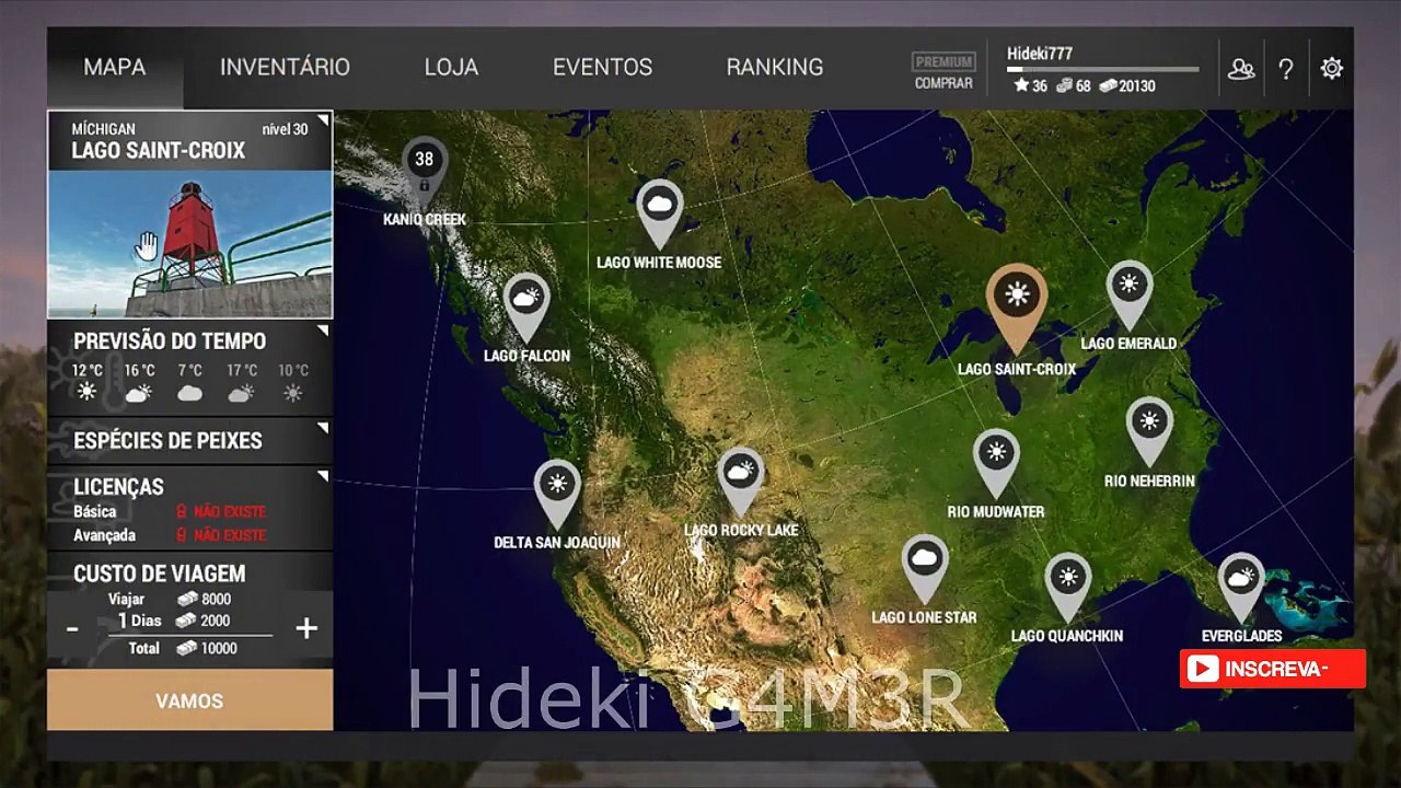 Dica para pescar  em MIchigan Fishing Planet