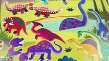 Dinosaurs Cartoons With Adventure Sticker Toys! Learn names of Dinosaur Sound for Kids!