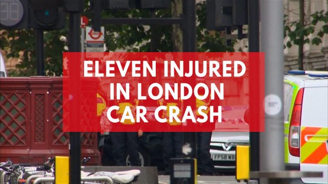Eleven injured in London car crash