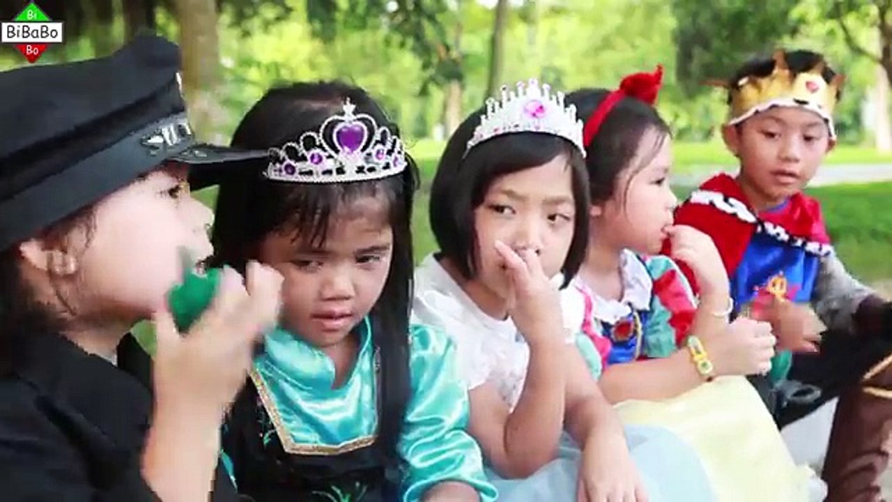 Little The prince and princess Elsa Spiderman and Police baby Superheroes fun