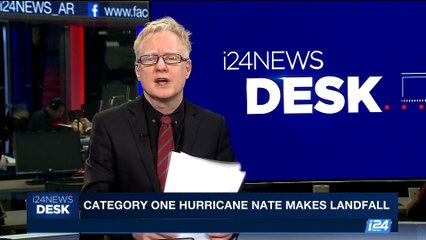 i24NEWS DESK | Category one hurricane Nate makes landfall | Sunday, October 8th 2017