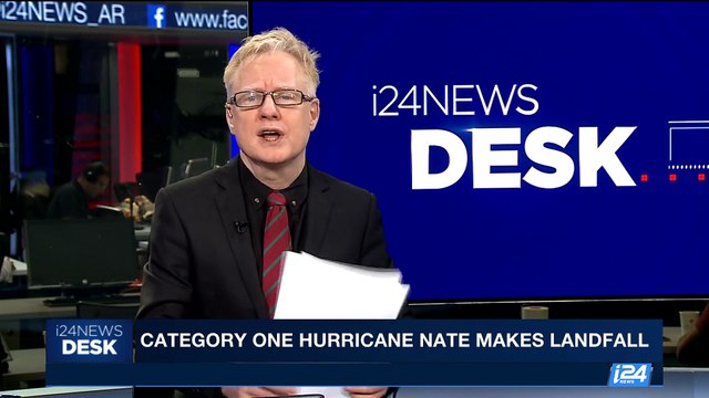 i24NEWS DESK | Category one hurricane Nate makes landfall | Sunday, October 8th 2017