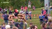 Amusing footage from North American Wife Carrying Championship