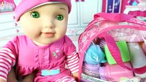 Bolso Para Muñeca Bebe Biberones Comida Ropa Pañales | Baby Doll Bag