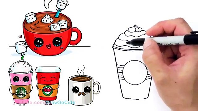 How to Draw a Starbucks Unicorn Frappuccino