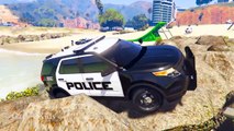 POLICE SUV CARS Transportation in Spiderman Cartoon for Children and Colors for Kids Nursery Rhymes