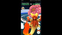 Pokémon GO Gym Battles Two Level 3 gyms Alakazam Machamp Charmander Charizard Persian & more
