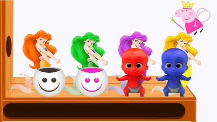 Learn Colors with Disney Ariel WOODEN FACE HAMMER XYLOPHONE CRYING BABY Soccer Balls for Kids