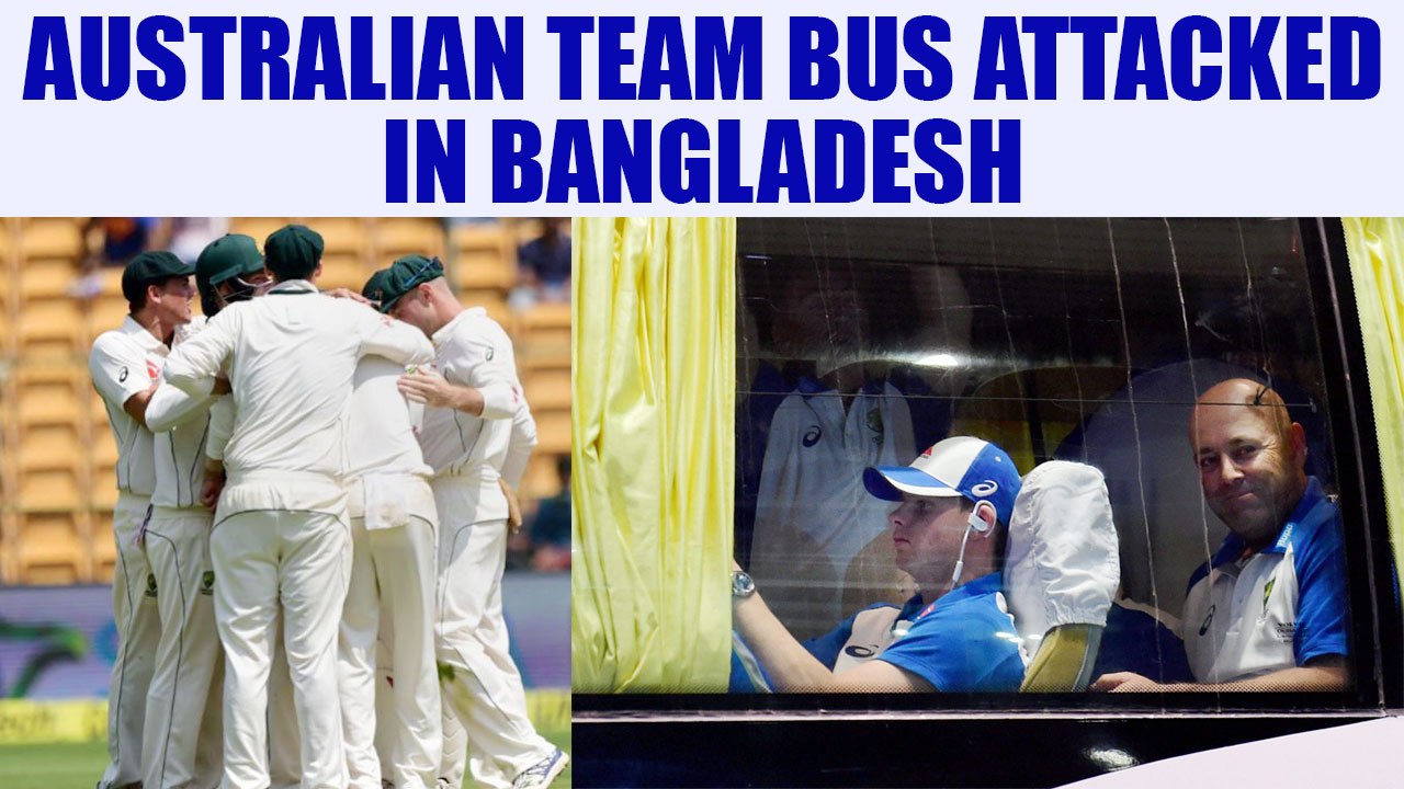 Australian team bus hit by stone in Bangladesh | Oneindia News