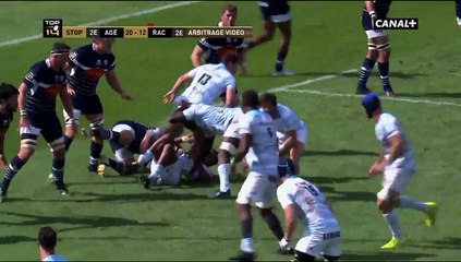 Agen v Racing Métro 67' raison de ne pas accorder cet essai