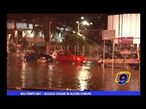 Maltempo BAT | Scuole chiuse in alcuni Comuni