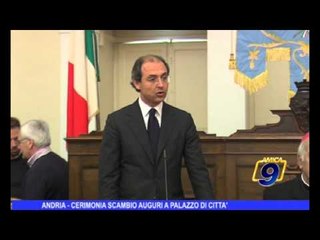 Andria | Cerimonia scambio auguri Palazzo di Città
