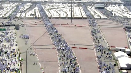 Arabie: rituel de la lapidation au hajj