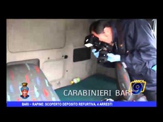 Bari | Rapine: scoperto deposito refurtiva, 4 arresti