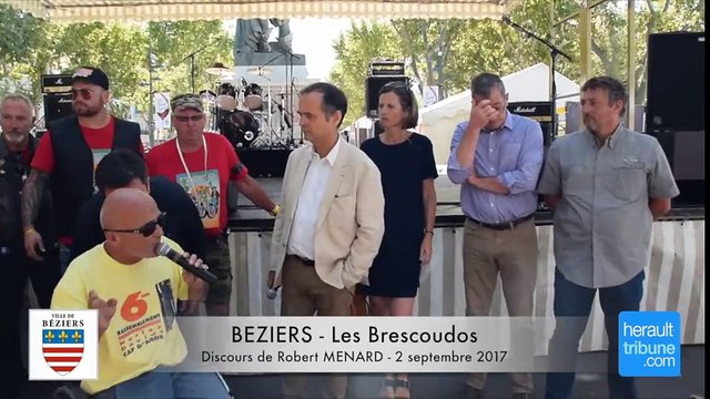 BEZIERS - BRESCOUDOS - DISCOURS DE ROBERT MENARD - 2 septembre 2017
