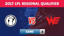 Highlights: IG vs WE Game 3 | Invictus Gaming vs Team WE | 2017 LPL Regional Qualifier