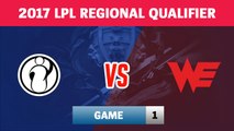 Highlights: IG vs WE Game 1 | Invictus Gaming vs Team WE | 2017 LPL Regional Qualifier