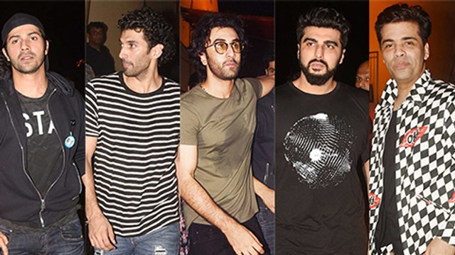 Ranbir Kapoor, Varun Dhawan, Karan Johar, Aditya Roy Kapur's Boys Night Out