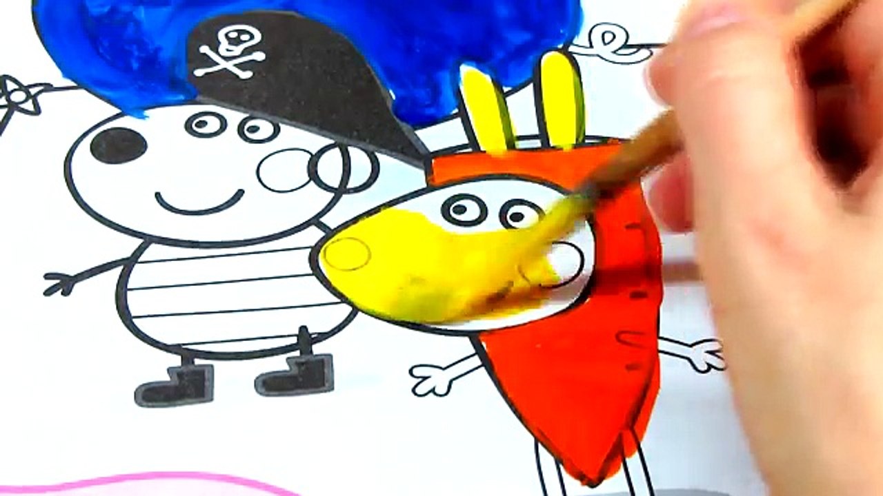 Peppa Pig Daddy Pig Christmas Coloring Book Pages Fun Coloring Video For Kids