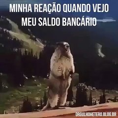 Minha reação quando vejo meu saldo bancário!
